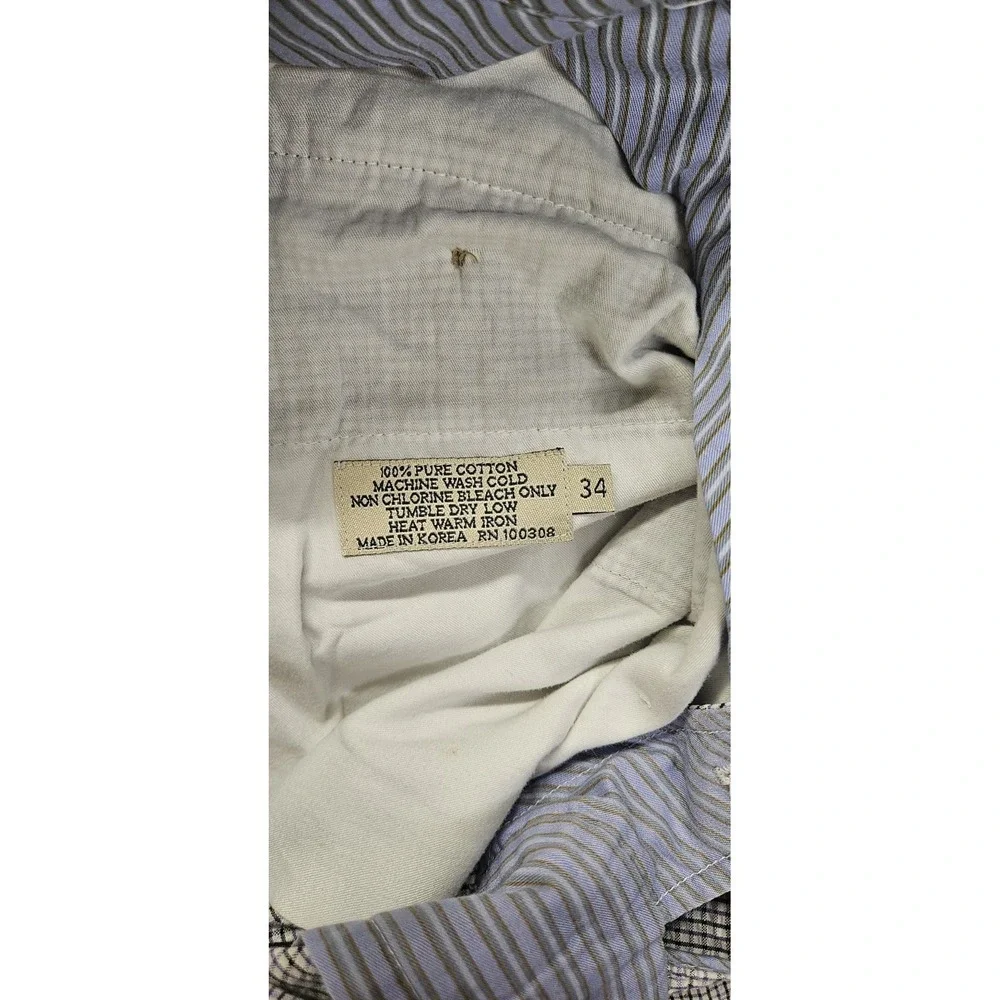 Peter Millar Mens Size‎ 34 Gray Purple Seersucker Featherweight Golf Shorts 9 In